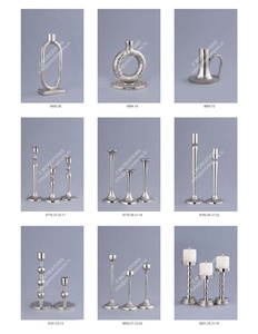 Support de bougie en aluminium massif, grand, moyen, petit, fait main, design moderne, écologique, pour mariage, Noël - Product Image 2