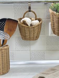 Support à ustensiles de cuisine en rotin, ensemble de rangement pour ail en osier fait main, cadeau de cuisine, cadeau pour hôtesse, cadeau de mariage - Product Image 4