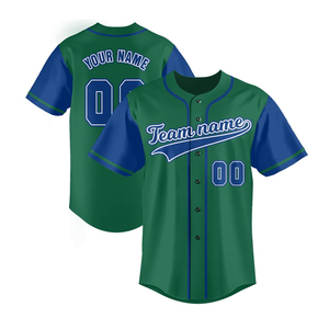 Camisetas de Béisbol Personalizadas con Impresión por Transferencia de Calor, 100% Poliéster, Anti-UV, Logotipo y Número Bordados Personalizados - Product Image 1