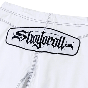 ชุดยิวยิตสู Tribal White BJJ ขายดี พร้อมโลโก้ด้านหน้า ผ้าคอตตอนเพิร์ลวีฟ 450 GSM แห้งเร็ว ทนทาน คุณภาพดีที่สุด - Product Image 5