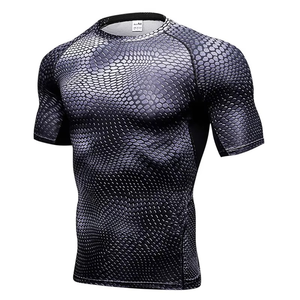 Camiseta Deportiva de Compresión para Hombre, Manga Larga, Secado Rápido, Transpirable, Tejido de Pana Ecológico, Camiseta de Fitness para Verano - Product Image 2