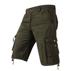 Shorts cargo tricotés sur mesure OEM, taille haute, respirants, légers, avec logo avant, écologiques, séchage rapide, pour hommes, vêtements de travail décontractés - Product Image 4