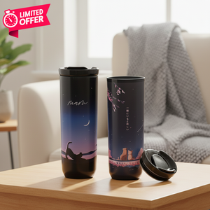 Gobelet isotherme double paroi léger MARU 24oz en acier inoxydable SUS 316 avec revêtement céramique titane, minimaliste, maintien au froid 9h, 400g, silicone - Product Image 1