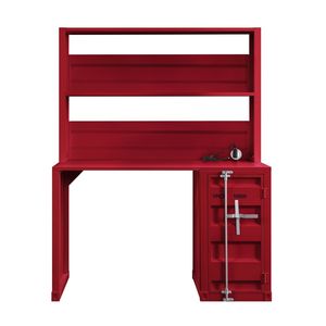 โต๊ะคอมพิวเตอร์สีแดงพร้อมฮัทช์ - Product Image 4