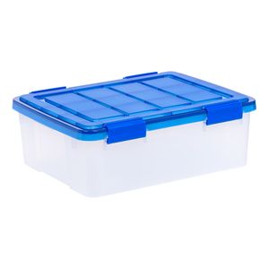 26 Qt. Clear <b>Plastic</b> Storage <b>Bins</b> with Airtight Sealed <b>Lids</b> - Product Image 1
