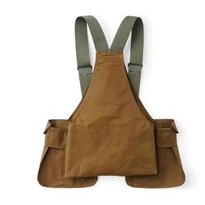 Sac de poitrine vintage en toile pour la chasse, harnais d'épaule réglable avec deux poches frontales pour la pêche, la randonnée et les activités de plein air - Product Image 2