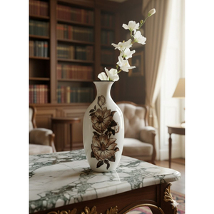 Handcrafted Nordic Minimalist Ceramic Flower Vase Modern Abstract Hollow Design For Pampas <b>Grass</b> & <b>Dried</b> Flowers Home & Office - Product Image 3