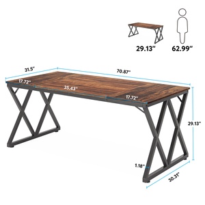 Tribesigns 70.87 Inch Wooden <strong>Rectangle</strong> Restaurant Furniture Office Meeting <strong>Table</strong> Dining <strong>Table</strong> for 6 People - Product Image 6