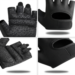 Professional Weightlifting Fingerless Gloves with Neoprene Palm Absorbing Neoprene Gym Gloves for Workout Wear Fitness Gloves - Product Image 3