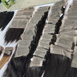 Vente en Gros Double Dessiner Os Droite Extensions de Cheveux Humains Fermeture Hd Dentelle Fermeture Perruque Nœuds Suisse Dentelle Fermeture Perruques Vendeurs - Product Image 1