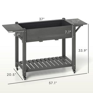 Wooden Flower Shelf and <b>Planter</b> <b>Box</b> Elegant <b>Planters</b> for Indoor/Outdoor Use - Product Image 2