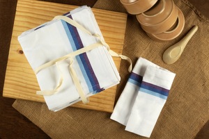 100% Cotton Eco-Friendly Woven Striped Quick-Dry Custom <b>Label</b> Machine Washable Square & Rectangle <b>Kitchen</b> Towels - Product Image 4