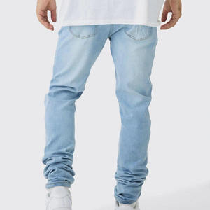 Pantalones Vaqueros de Mezclilla Desgastados y Rectos de Alta Calidad, Estilo Dulce de Invierno, Cintura Media, para Hombre - Product Image 2