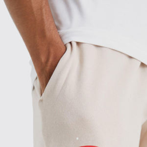 Men's Knitted 100% Cotton Vintage Quick-Drying Single-<b>Layer</b> Casual Fitness Sports Shorts Solid Color - Product Image 5