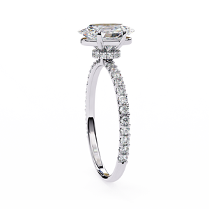 Anillo de Compromiso con Diamante Ovalado de 1 Quilate Cultivado en Laboratorio, Diseño Único, Oro de 14K, Certificado IGI, Diamante VS DEF para Aniversario o Boda - Product Image 6