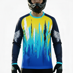 Maillots de motocross personnalisés imprimés - Tissu respirant et anti-humidité à séchage rapide, manches longues pour hommes, été/hiver - Product Image 1