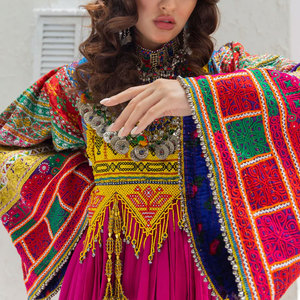 Vestido afgano tradicional para mujer, hecho a mano, largo, estilo maxi, ropa étnica modesta, elegante, para festivales. - Product Image 4