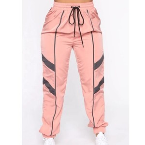 Conjunto Deportivo de Mujer con Bloques de Color, Manga Larga, Pantalones Deportivos, Media Cremallera, Ajuste Holgado, Transpirable, Poliéster, Ropa Casual de Primavera - Product Image 4