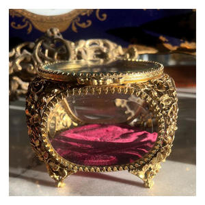 Cajas de Joyería Modernas Hechas a Mano con Vidrio Biselado y Latón, Suministro de Fábrica |   Caja de Regalo Personalizada con Color y Logotipo - Product Image 1