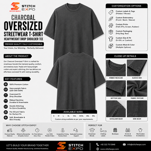 Camiseta Oversize Personalizada de Algodón Grueso Color Carbón, Proveedor de Camisetas Streetwear de Marca Privada - Product Image 6