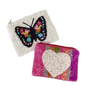 Porte-monnaie occidental artisanal de haute qualité en toile perlée avec fermeture éclair, motif léopard, pour femmes et filles - Product Image 4