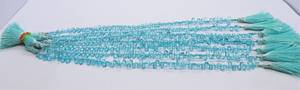 AAA Natural Sky Blue Apatite Faceted Pear Shape Briolette 4x6 MM Light Blue Apatite <b>Gemstone</b> Beads Strand Loose Apatite Beads - Product Image 4
