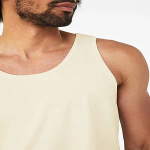 Hoodies de sport personnalisés avec logo imprimé, sans manches, pour hommes, en tissu uni à séchage rapide, débardeurs de course et d'entraînement pour hommes - Product Image 5
