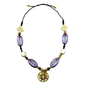 Collar Unisex de Cadena Clásica con Eslabones de Cuerno de Buey y Vaca Lacado - Producto para el Cuidado de la Salud - Product Image 1