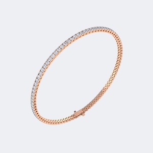 Luxury Round Brilliant Cut Lab Grown Diamond <b>Bracelet</b> For Women Sterling <b>Silver</b> Wedding Anniversary Jewelry Modern Fine Gift - Product Image 3
