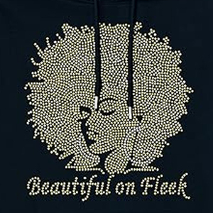 Hermosa Sudadera con Capucha Unisex Fleek con Pedrería, Negra, Informal, 100% Algodón, Felpa, Secado Rápido, Transpirable, con Bolsillo, Corte Regular, Logotipo Frontal - Product Image 6