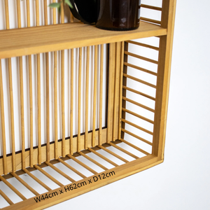 Charming House Shape Bamboo Wall <b>Shelf</b> Storage Organizer for Modern Home Interior Handwoven Natural Bamboo Crafting - Product Image 3