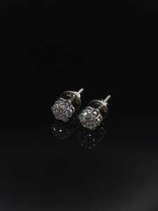 Pendientes con Forma de Flor y Racimo de Diamantes Moissanite, Plata 925, Joyería Clásica para Uso Diario de Mujer - Product Image 4