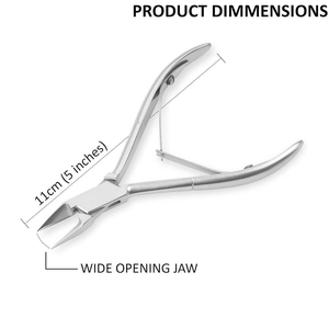 Coupe-ongles de luxe pour manucure et pédicure, coupe-cuticules 11 cm, manche uni, double ressort métallique, nouveau design de qualité supérieure - Product Image 2