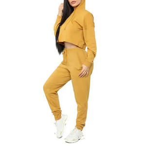 Affordable Price Low MOQ Plus Size Women Casual Jogger Tracksuit <b>set</b> Custom Logo Casual Wear Fashionable Cotton Tracksuit - Product Image 3