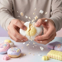 Lot de jouets de bain effervescents unisexes, écologiques et amusants, en boîte cadeau, sans alcool, saveur mangue surprise, pour l'été, 14+ /10