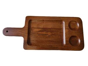 Plateaux de service rectangulaires modernes en bois tendance, luxe, avec fonction planche à découper, 37,50x16x2 cm, épais, poignée antidérapante, compatibles lave-vaisselle - Product Image 6
