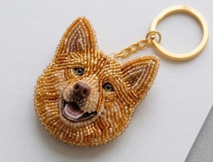 Llavero Personalizado con Cuentas para Mascotas – Colgante con Retrato Realista de Perro, Accesorio para Amantes de los Gatos - Product Image 1
