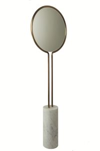 Miroir de maquillage, miroir de vanité pour la maison, miroir de vanité portable, miroir au design élégant, miroir de vanité design, base en marbre, décoration - Product Image 2