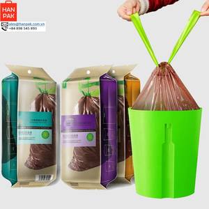 Elección sostenible: opte por la bolsa con cordón en lugar de la bolsa de basura Tie-Top hecha en Vietnam ODM con precio de fábrica - Product Image 6