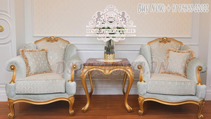 เก้าอี้เลานจ์ฝรั่งเศสแกะสลักไม้หรูหรารอยัลทองสำเนียงเก้าอี้สำหรับบ้านหรูหราสำเนียงเก้าอี้สำหรับตกแต่งบ้าน - Product Image 6