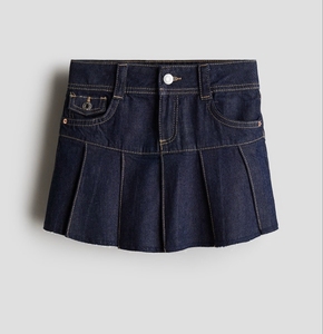 Jupe Courte Plissée en Jean Délavé pour Femme, en Coton Respirant, Style Décontracté Printemps-Été, Personnalisable - Product Image 2