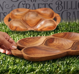 Bandeja de Servicio Multifuncional de Madera Moderna de Primera Calidad para Aperitivos, Frutos Secos, Nueces y Namkeen - Product Image 6