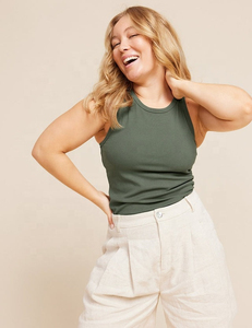 Débardeur Femme de Qualité Supérieure en Coton Écologique Respirant, Uni, Col Rond, Sans Manches, Style Basique Décontracté pour l'Été - Product Image 4