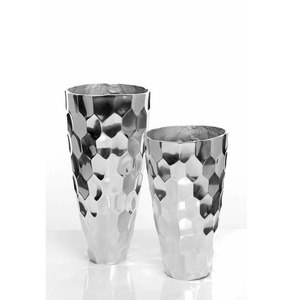Industrial Style Metal Flower Vase Raw Finish Decorative Vase for Living Room <b>Table</b> Decor and Gifting Use - Product Image 3