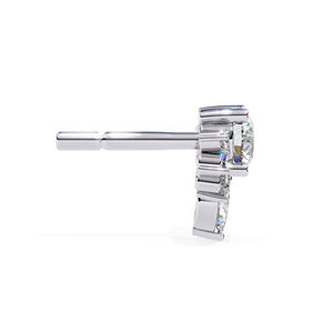 Pendientes de Moissanita con Corte Redondo y Racimo, con Colgante Marquise, Moissanita Central Redonda de 3.9mm, Pendientes de Moissanita Redonda de Varios Tamaños - Product Image 5