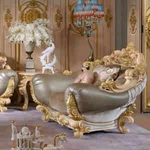 Juego de Sofás Seccionales de Madera Tradicional de Lujo, con Cojines Rellenos de Esponja, en Forma de L, para Sala de Estar de Apartamento, Muebles Amangiri Indonesia - Product Image 3