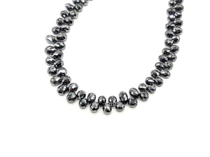 Cuentas de Diamante Negro Natural Facetadas en Forma de Lágrima, 3-3.8mm, Briolette, Hilo Suelto para Fabricación de Joyería Fina, Venta al Por Mayor - Product Image 3