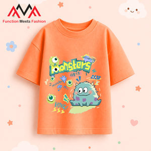 เสื้อยืดลำลองสีส้มผ้าฝ้ายผสมสแปนเด็กซ์ลายกราฟิกทรงปกติ สไตล์สตรีทแวร์ ชุดชายหาด เสื้อถักสำหรับผู้ชาย - Product Image 1