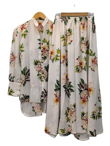 Conjunto de Falda y Blusa para Mujer, Estampado Floral, Corte Regular, Elegante, Cuello en V, Poliéster/Algodón, Cintura Alta, Antiarrugas, Venta al Por Mayor - Product Image 2