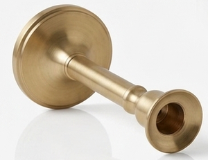 Handcrafted Brass Pillar Candle Holder Vintage Brushed Brass Candlestick <b>Stand</b> Tabletop Accent Luxury Home Decor - Product Image 4